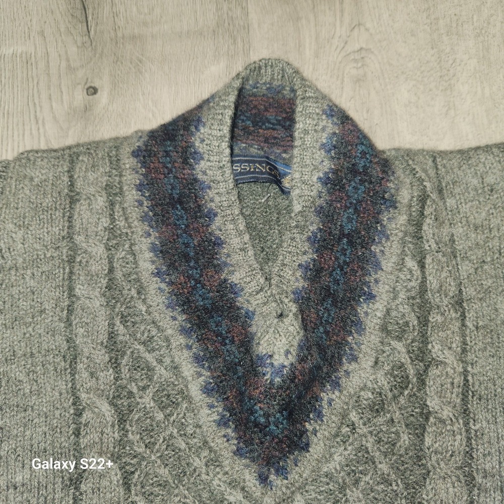 Crossings Vintage Y2K 100% Wool Sweater Vest  Made in USA Size MEDIUM